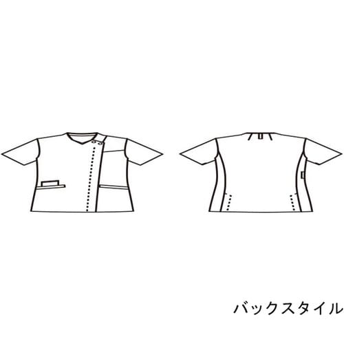スクラブ 着丈73 胸囲97 肩幅39 袖丈21