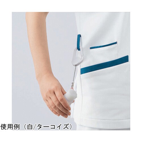 スクラブ 兼用半袖 ターコイズ/ネイビー 3L