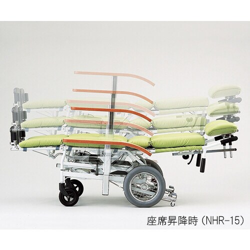 昇降式フルリクライニング車いす サイドガード無し