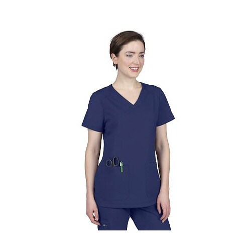 スクラブトップス LL相当 ネイビー
