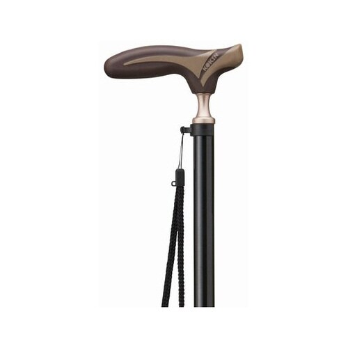 抗菌ステッキ 伸縮杖 ブラウン/ブラック