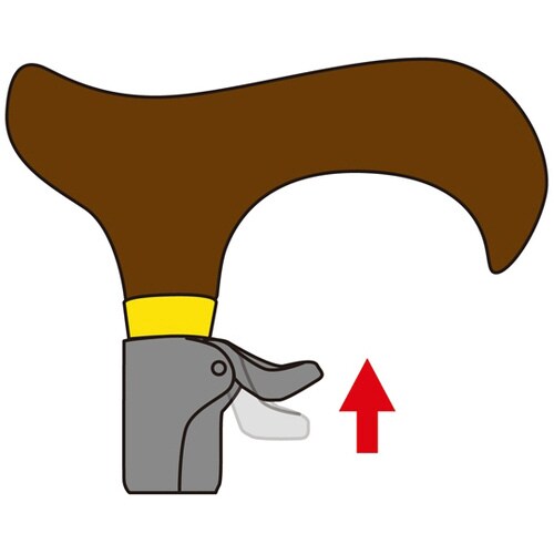 無段階伸縮ステッキ ギンガムチェックBK