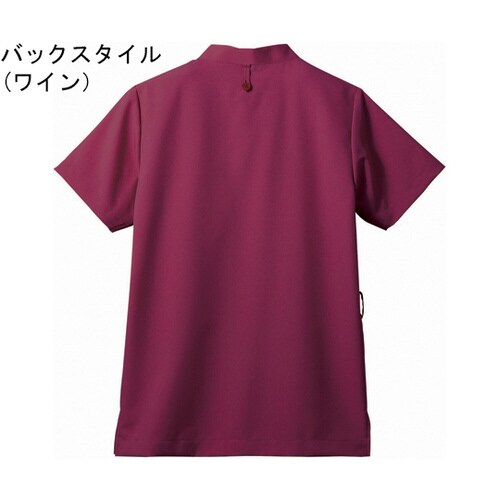 スクラブ 兼用 半袖 黒 M