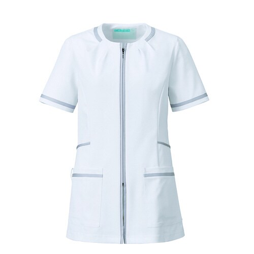 レディースジャケット L ホワイト×シルバー