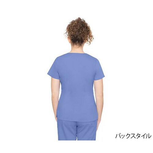 スクラブトップス LL相当 ライトブルー