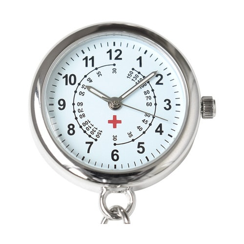 簡易脈拍計付キーホルダーウォッチ ブルー