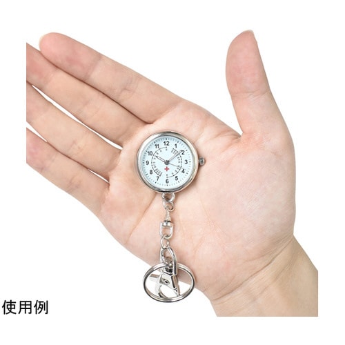 簡易脈拍計付キーホルダーウォッチ ブルー