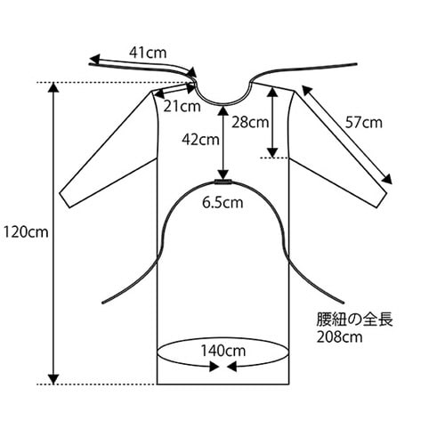 アイソレーションガウン(PE防水−リブ袖)