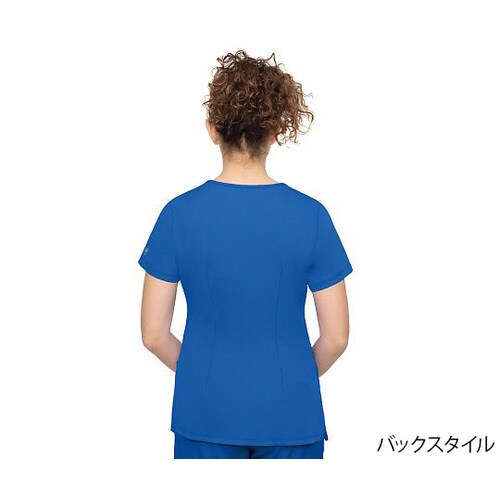スクラブトップス L相当 ロイヤルブルー