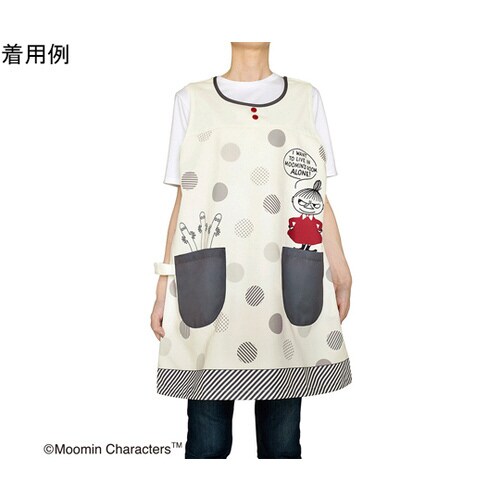ムーミン エプロン グレー/アイボリー