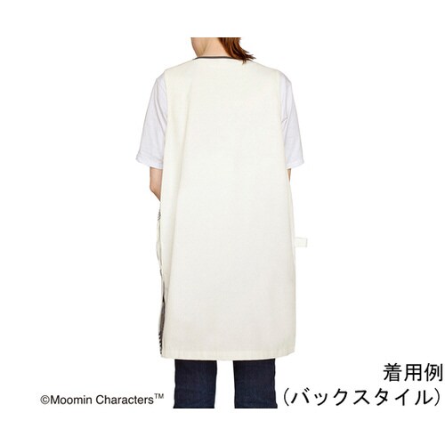 ムーミン エプロン グレー/アイボリー