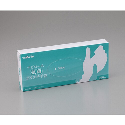 ナビロール抗菌ポリエチ手袋 L 100枚入