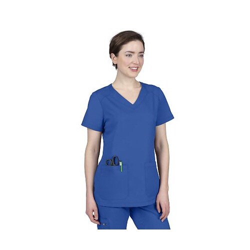 スクラブトップス S相当 ロイヤルブルー