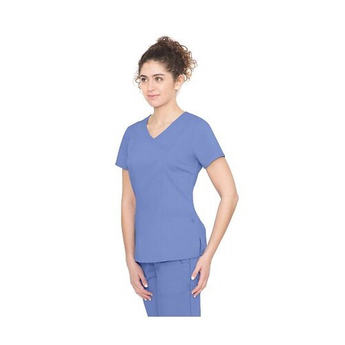 スクラブトップス S相当 ライトブルー