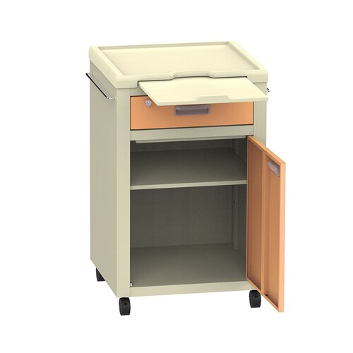 床頭台 オレンジ