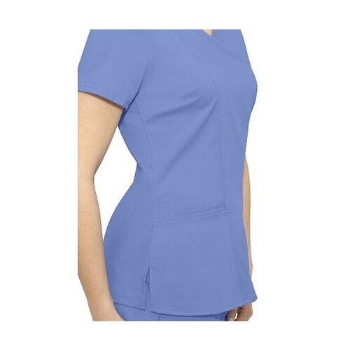 スクラブトップス M相当 ライトブルー