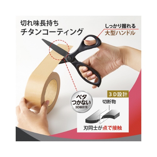 フィットカットカーブ大型タイプチタン3D刃ブラック