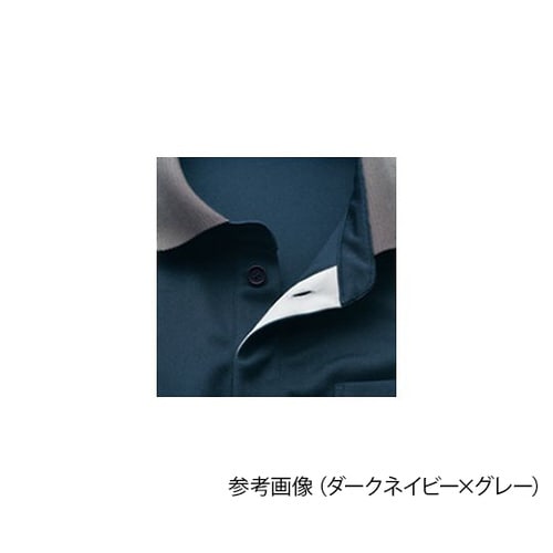 ポロシャツ サックスxダークネイビー S