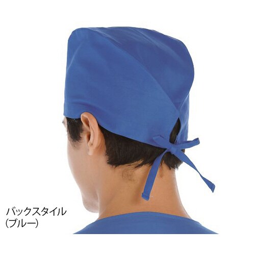 手術帽子(後ヒモ式) グリーン フリーポリエステル