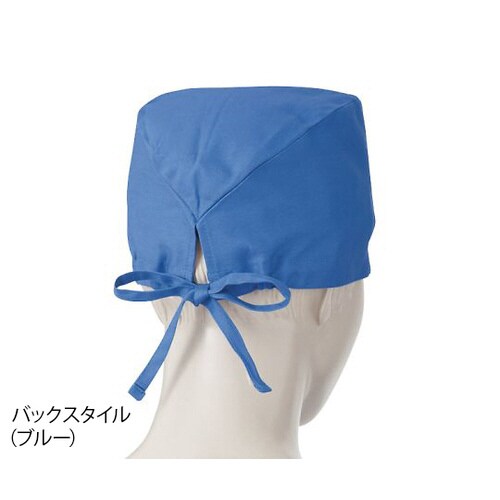 手術帽子(後ヒモ式) グリーン フリーポリエステル