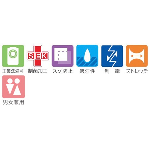 スクラブ(男女兼用) ターコイズxネイビー M