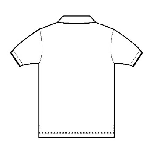 ライン入りポロシャツ オレンジレッド SS