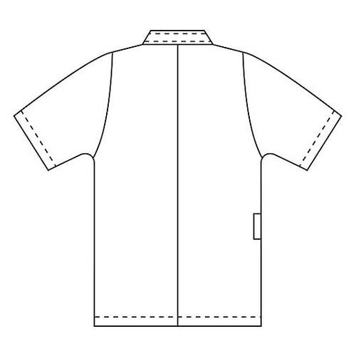 メンズジャケット半袖 ホワイトxネイビー S