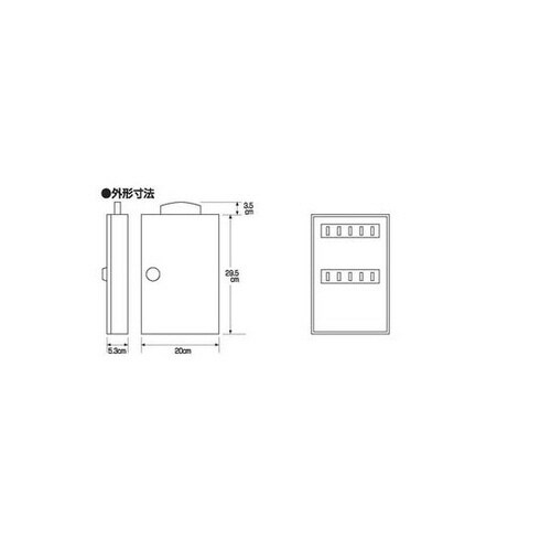 キーボックス 10本 マグネットシートなし