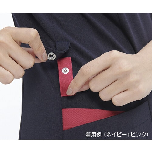 女子スクラブ ライトブルー+ネイビー LL