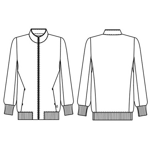 ジップアップブルゾン ネイビー+ターコイズ S