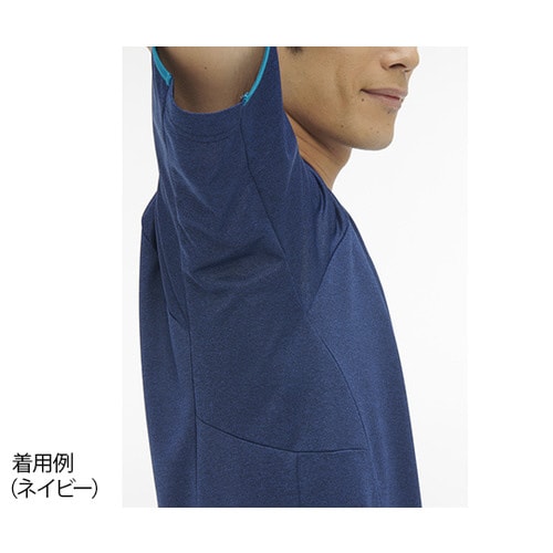 ニットシャツ ネイビー S