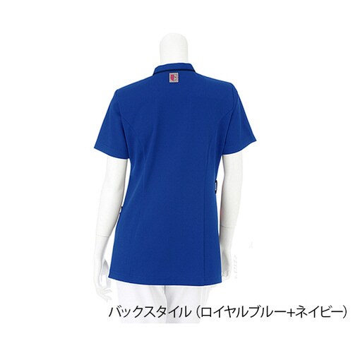 女子スクラブ ロイヤルブルー+ネイビー M