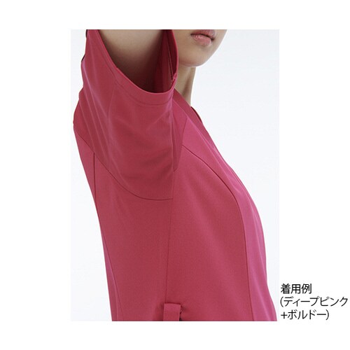 女子スクラブ ネイビー+ターコイズ EL