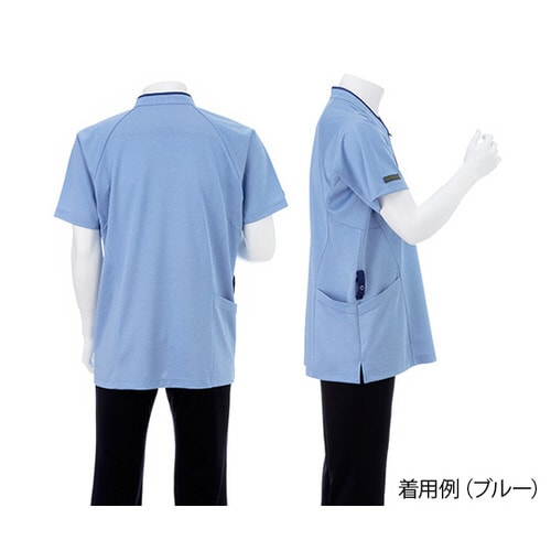 ニットシャツ ネイビー S