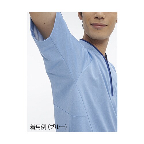ニットシャツ ネイビー S
