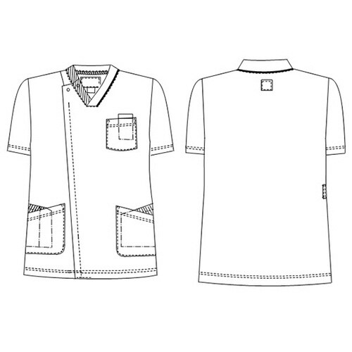 男子スクラブ ロイヤルブルー+ネイビー L