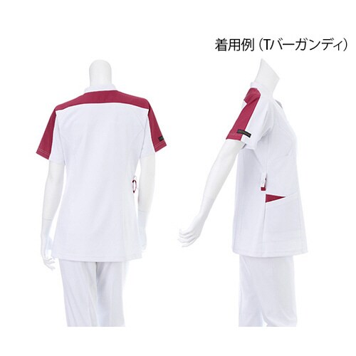 女子スクラブ Tバーガンディ EL