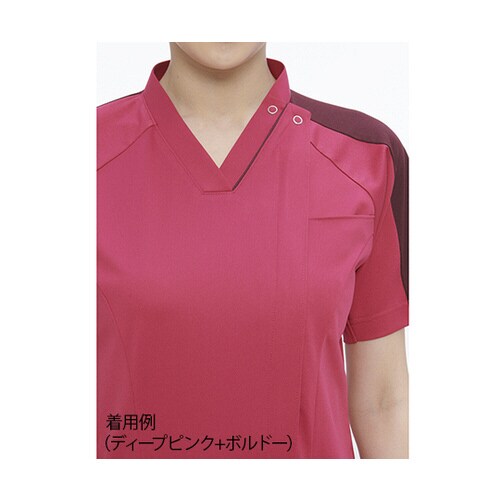 女子スクラブ ライトブルー+ネイビー S