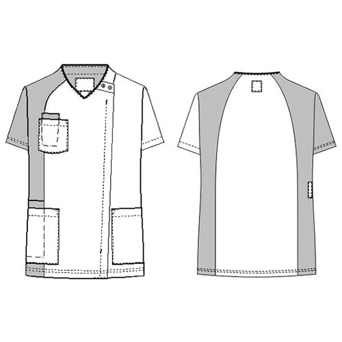 男女兼用スクラブ ネイビー+ロイヤルブルー BL