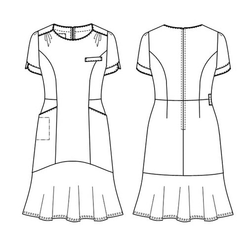 ワンピース オフTネイビー LL