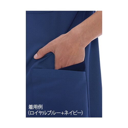 男子スクラブ ターコイズ+ネイビー S