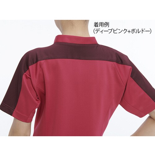 女子スクラブ ネイビー+ターコイズ M