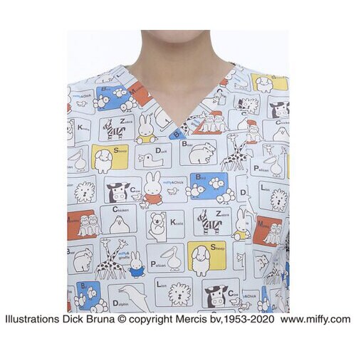 男女兼用スクラブ ブルー M