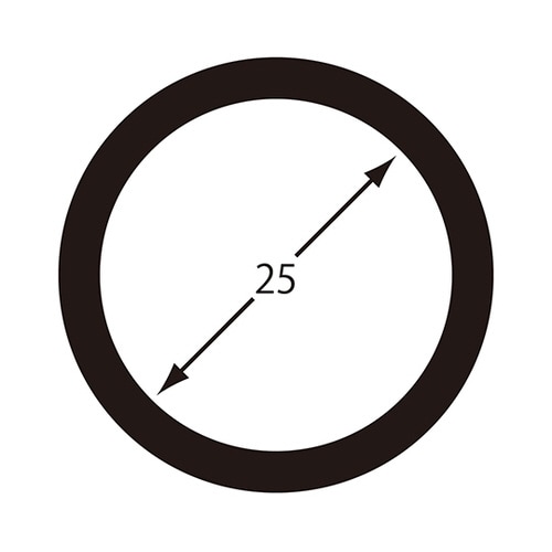 鉄平押しキーリング 25mm マットシルバー