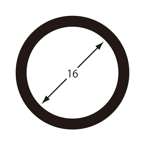 鉄平押しキーリング 16mm ゴールド