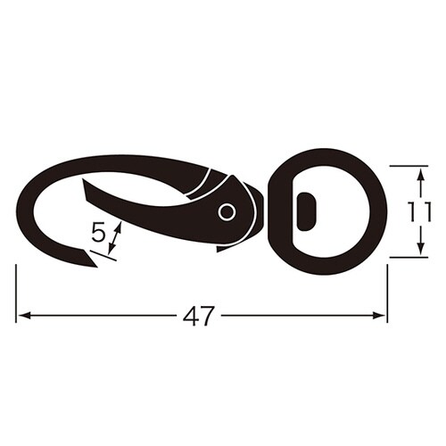 C型スナップ マットブラック