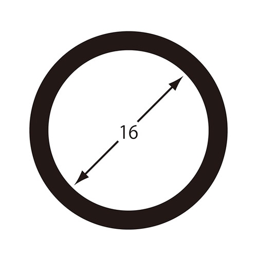 鉄平押しキーリング 16mm マットブラック