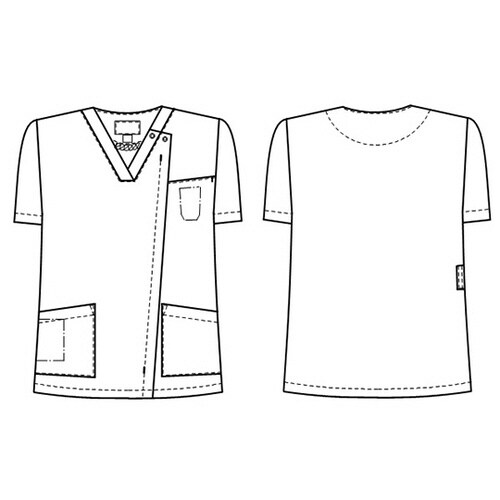 男女兼用スクラブ ブルー S