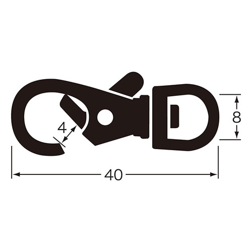 A型スナップ 40mm マットシルバー