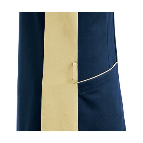 メンズ半袖スクラブジャケットLLネイビー×ベージュ